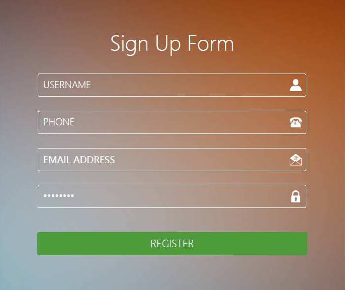 透明表单样式的登录注册页面html模版