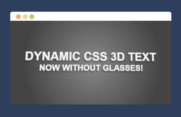 CSS3实现文字3D效果
