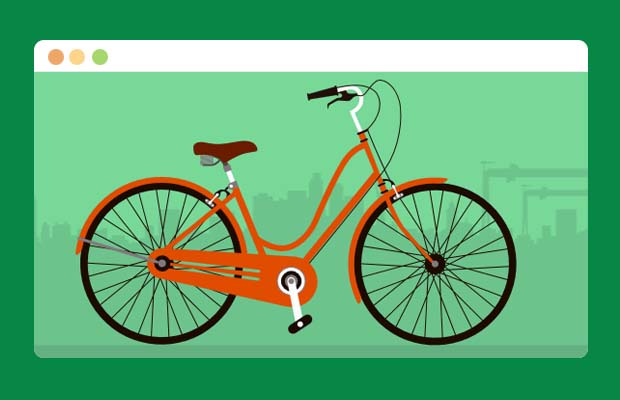 SVG自行车行驶动画特效