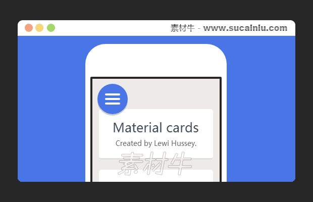 Material Design风格手机App菜单特效
