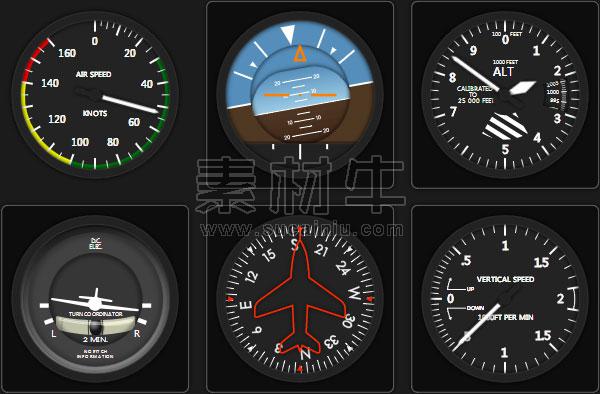 jQuery非常漂亮的飞行仪表指示器插件Flight Indicats