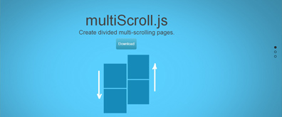 jQuery+multiScroll.js页面上下滚动视差插件
