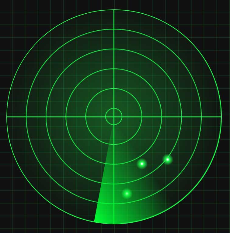 CSS3模拟雷达扫描动画特效