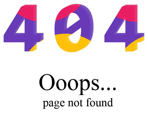 彩色的404文字动画页面