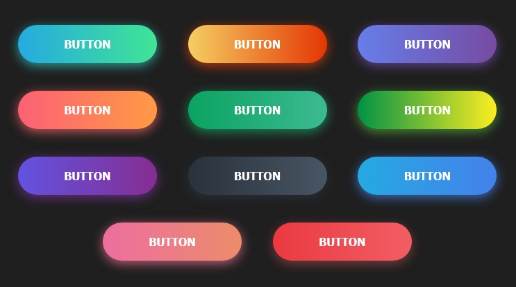 彩色渐变的圆角按钮ui特效