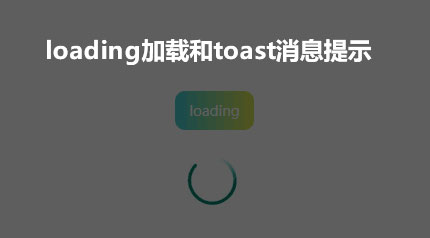 支持移动端的loading加载toast消息提示效果