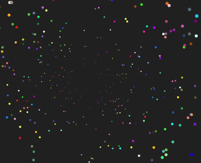 html5 canvas发散的粒子动画特效